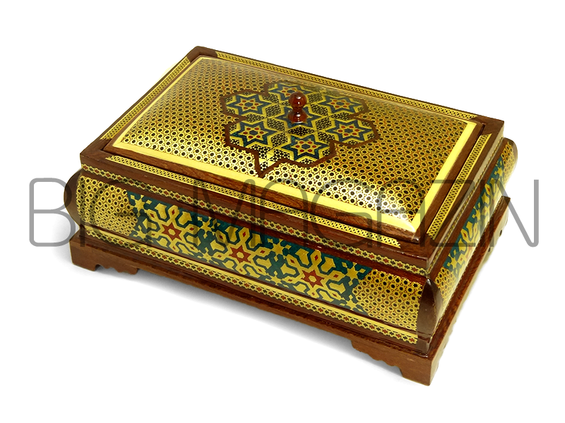  شکلات خوری مستطیل سه گل خاتم سلیبی 