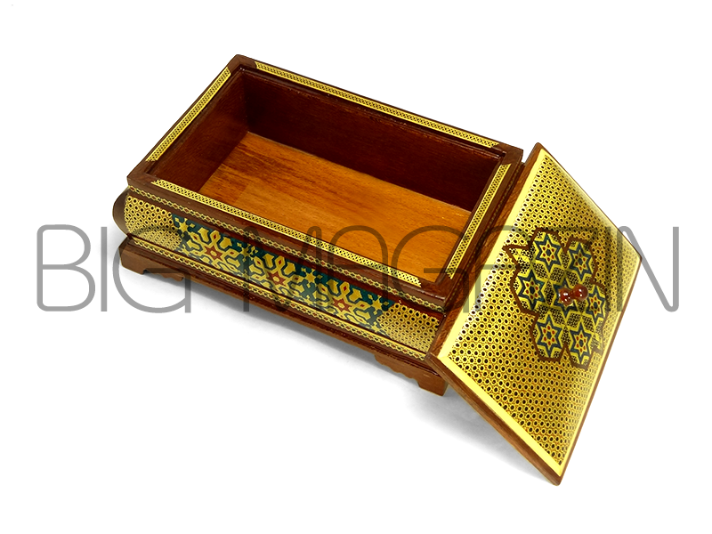   شکلات خوری گز خوری مستطیل سه گل خاتم سلیبی 