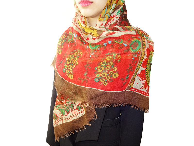  رو سری چهار فصل نخی قهوه ای  Miss Maral