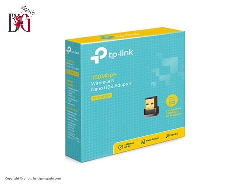  کارت شبکه USB بی‌ سیم N150 Nano تی پی-لینک مدل TL-WN725N03